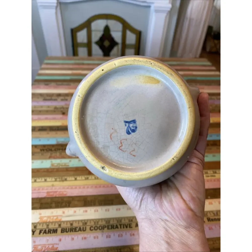 RARE ART DECO CIRCA 1910 Early ROSEVILLE ART POTTERY CARNELIAN VASE 8.5 Nouveau